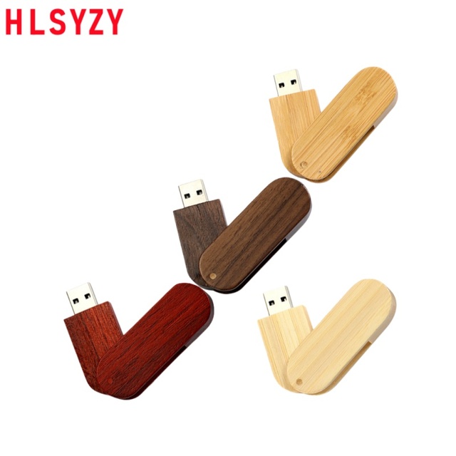 Wholesale Customizable Hot-selling Eco-friendly Wooden USB Drive Rotating Design Bulk Custom Supported Hot-selling Gift USB Disk