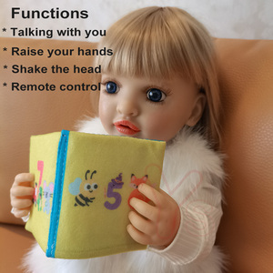 Muñeca Bebé Eléctrica Realista que Habla, con Movimiento <span class=keywords><strong>de</strong></span> Cabeza y Manos, Juguete <span class=keywords><strong>de</strong></span> Bebé Reborn para Niñas, Muñecas <span class=keywords><strong>de</strong></span> Moda con Control Remoto y Pañal - Product Image 4