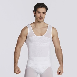 Gilet sculptant pour <span class=keywords><strong>homme</strong></span> style coréen, respirant, en nylon fin, pour le contrôle du ventre, ajusté, pour l'été - Product Image 2