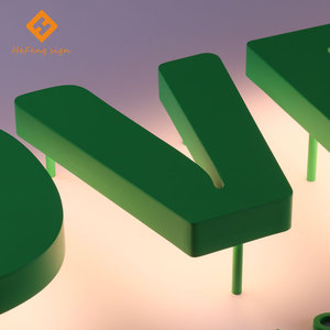 Insegne LED Retroilluminate Personalizzate in Verde - Lettere in Acrilico Illuminate per Negozi di Smoothie, Tè e Bar - Product Image 4