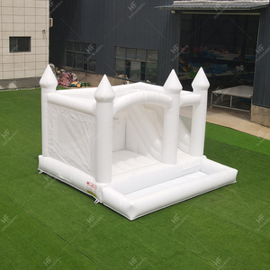 Château gonflable commercial blanc avec souffleur - <span class=keywords><strong>Maison</strong></span> de saut extérieure pour fêtes, mariages, anniversaires et <span class=keywords><strong>location</strong></span> d'événements - Product Image 2