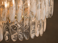 Lustre rond en verre de style américain moderne, luminaire suspendu de luxe haut de gamme pour salon, salle à manger, villa
