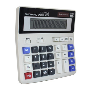 12 chữ số năng lượng kép năng lượng mặt trời Kinh Doanh Tài Chính máy tính lớn LCD hiển thị bảng điện tử thiết bị kỹ thuật số pin có thể sạc lại - Product Image 1