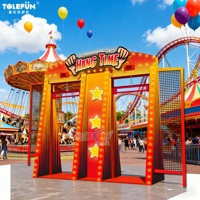 Tolefun Grand parc d'attractions extérieur Midway Carnival Skill Games Beat the Bar Challenge Hangtime Gift Racks des deux côtés