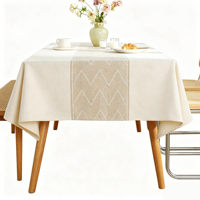 Nappe de table rectangulaire en lin tissé sur mesure, style nordique, épaisse, anti-brûlure, imperméable, pour mariage et fête, vente en gros