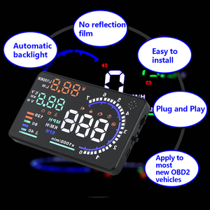 WiiYii A8 Tachimetro GPS Display Head-<span class=keywords><strong>up</strong></span> con Schermo LED da 5,5 Pollici Porta OBD2/USB Universale con Allarme di Velocità - Product Image 5