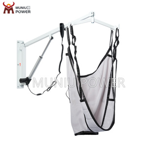 MUNIU Evde Bakım Elektrikli Duvara Monte Hasta Kaldırma Cihazı Engelli Rehabilitasyon Terapisi için Askılı Transfer Ekipmanı - Product Image 6