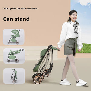 Cochecito <span class=keywords><strong>de</strong></span> bebé nuevo bidireccional para 0-3 años Cochecito <span class=keywords><strong>de</strong></span> bebé plegable <span class=keywords><strong>de</strong></span> cuatro ruedas con absorción <span class=keywords><strong>de</strong></span> impacto con opción Sit-Lie - Product Image 4