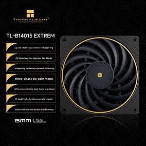 Ventola silenziosa Thermalright TL-B14015 EX in materiale polimerico LCP, ventola sottile ad alte prestazioni con pressione d'aria elevata. - Product Image 4