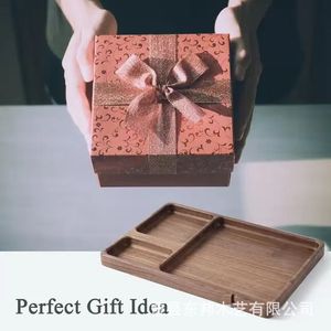 Rectangular <b>Solid</b> <b>Wood</b> Storage Tray 4 7 Compartments Multifunctional Phone Watch Key Organizer Entryway <b>Desk</b> Organizer - Product Image 5