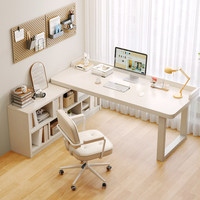 Bureau d'angle pour étudiant, bureau à domicile, bureau d'angle pour bureau, bureau simple avec étagère intégrée, bureau d'ordinateur pour salon, bureau moderne en bois