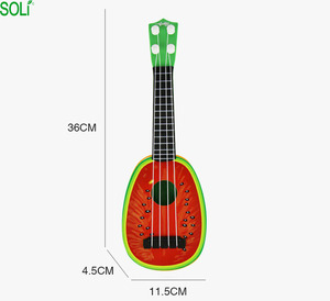 Guitare jouet éducative musicale <span class=keywords><strong>pour</strong></span> <span class=keywords><strong>bébés</strong></span> et enfants, vente en gros, guitare fruit, mini guitare pouvant jouer de l'ukulélé - Product Image 4