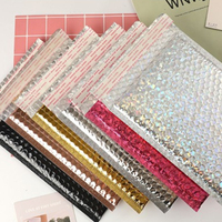 Arc-en-ciel Métallique Holographique Brillant Rembourré Enveloppe Polymailer Sac Personnalisé Expédition de Vêtements Emballage Sacs d'Expédition à Bulles