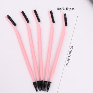 HQ Mixed Proc Discount Wholesale White Black Private Label Double End Eye Brow Eyebrow Brush with <b>Mascara</b> Spoolie - Product Image 4