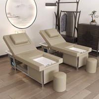 Nouveau Design 2023 Fauteuil de Lavage pour Salon de Coiffure à Circulation d'Eau, Thérapie Crânienne, Lit de Shampooing Électrique de Traitement Thaïlandais Avec Pédiluve Intégré