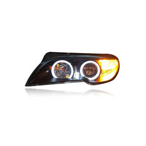 JIEHAO Convient pour <span class=keywords><strong>BMW</strong></span> Série 3 03-05, Ensemble de phares <span class=keywords><strong>E46</strong></span>, lentille LED modifiée, <span class=keywords><strong>Angel</strong></span> Eye, feux de jour, autres - Product Image 1