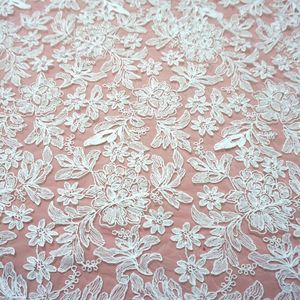 2024 White Embroidery Floral Laces <strong>Fabrics</strong> Mesh Tulle Lace <strong>Fabrics</strong> Sewing <strong>Trimmings</strong> for Dresses Women - Product Image 2