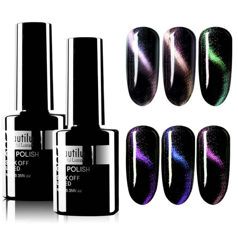 Beautilux Gel Nail Polish Kit Chameleon Cat Eye Gel smalto magnetico gatti occhio Gel vernice lotto UV LED Nail lacca 6 pz/set