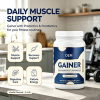 Poudre Protéinée Mass Gainer 1250 Calories, Complexe de Whey avec Créatine et BCAA pour la Prise de Masse Musculaire et la Récupération Post-Entraînement