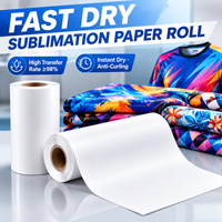 Kertas Sublimasi Ultra Ringan 35gsm 40gsm 50gsm Gulungan, Efisiensi Metraj Tinggi, Kertas Transfer Panas untuk Produksi Industri Massal