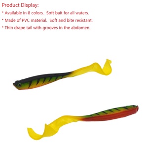 Señuelo Suave al por Mayor, Cebo para Pesca en Agua Dulce, <span class=keywords><strong>Gusano</strong></span> Suave Drongo, Señuelo Biónico Suave - Product Image 2