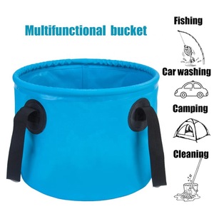 Cubo Plegable Impermeable de PVC para Acampar y Pescar al Aire Libre, Bolsa de Agua Portátil para Senderismo y <span class=keywords><strong>Ducha</strong></span> en Todas las Estaciones - Product Image 2