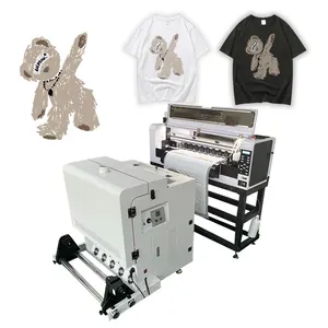 Okai 60cm I1600 2 Heads Inkjet 24 Inch T Shirt Machine Dtf Printer With Powder Shaking Machine