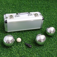 Ensemble de pétanque en acier de qualité supérieure 3 pièces avec boîte en alliage Logo personnalisé pour les sports de plein air et les jeux de jardin