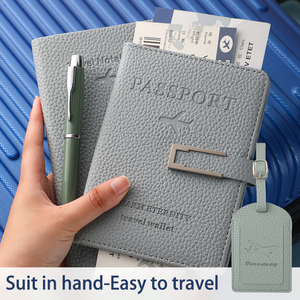 <span class=keywords><strong>Set</strong></span> de Regalo de Viaje de Cuero PU con Logotipo Personalizado, Porta Pasaportes, Etiqueta para Equipaje, Cuaderno de Viaje, Bolígrafo Metálico, <span class=keywords><strong>Set</strong></span> de Regalo Corporativo - Product Image 6