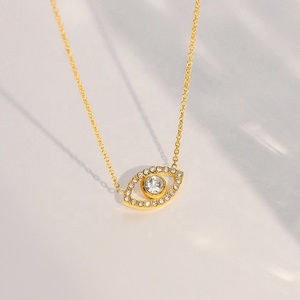 Colliers pendentifs œil du diable pour femmes, en acier inoxydable plaqué or 18 carats, résistants à la corrosion et imperméables, bijoux de mode MICCI - Product Image 4