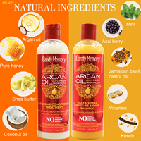 Ensemble de soins capillaires au prix d'usine, nourrissant, anti-frisottis, huile d'argan du Maroc, shampooing et après-shampooing sans sulfate pour cheveux bouclés