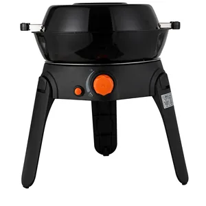 Outdoor portable multifunctional barbecue grill BBQ grill hot pot butane gas filling stove gas stove