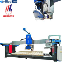 Hualong Maschinen CNC-Brückensäge für Granit italienisches System kompakt und dynamisch 5 Achsen mit Fräse für Küchentischplatten