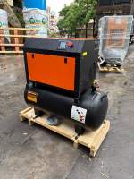 Compresseur d'air à vis portable, silencieux, lubrifié, refroidi par air, avec réservoir de 90 L, 220 V, 50/60 Hz, 5,5 kW, 7,5 CV, monophasé