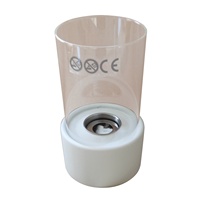 Cheminée de table au bioéthanol en acier inoxydable Bongo Round, modèle BGA11091ST