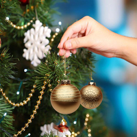 Boules de Noël suspendues en verre peint ornements pour la décoration de maison de fête de mariage de vacances écologique