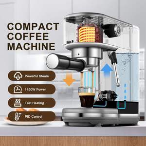Máquina de Espresso Semiautomática de Acero Inoxidable PANCERKA para Hogar, Oficina, Hotel, Uso Doméstico y al Aire Libre, Ajustable - Product Image 2
