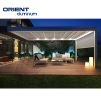 Système de pergola rétractable automatique 3x4 Mirador d'extérieur moderne pour arrière-cour Auvent de toit motorisé en aluminium étanche