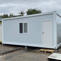 Maison préfabriquée TOPPRE en conteneur de 20 pieds, boutique portable, mini-maison, maisons préfabriquées, 2 pièces, maison en conteneur détachable à vendre