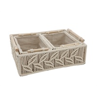 Kingsaule — panier de rangement en tissu et corde de coton, panier pour articles divers, fruits et légumes, vente en gros