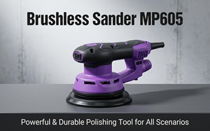 Minpar MP665 Professional 6-Inch Electric Sander with Variable Speed 400W 220-240V 4000-10000 RPM Hook Loop Attachment Dust Bag - Product Image 3