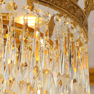 Lustre de plafond de luxe pour hall d'hôtel, design <span class=keywords><strong>baroque</strong></span> français en laiton européen, par Jewellerytop - Product Image 6