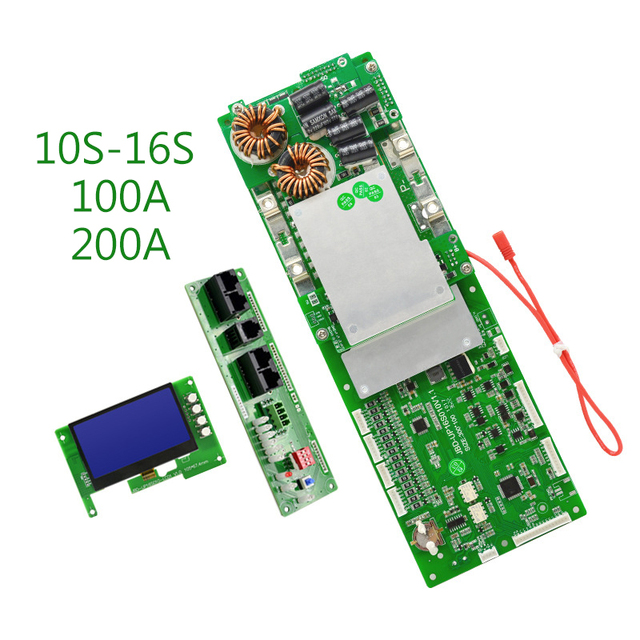 JBD BMS Lifepo4 16S 48V Solar Energy Storage Battery Li-ion 10S 12S 15S ESS BMS 8S 24V 200A 150A 100A With RS485 CAN for Lithium