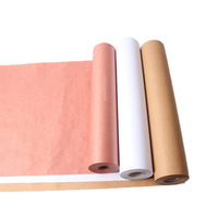 Papier de boucher Kraft blanc 17,8''x100 pi, rouleau de papier de boucher pour l'emballage, la cuisson au barbecue, le fumage de la viande et le barbecue, non ciré et non couché