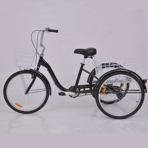 Triciclo a Pedali per Adulti Economico con Cestino, Bicicletta da Montagna a 3 Ruote per Trasporto Merci - Product Image 2