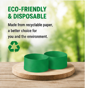 Anneaux de serviette en plastique vert pour la mise en table, design moderne, utilisation pratique - Product Image 6