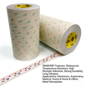 Nastro Adesivo Personalizzato <span class=keywords><strong>3m</strong></span> 467mp 200mp, Attivabile con <span class=keywords><strong>Acqua</strong></span>, Forte Adesione, <span class=keywords><strong>Resistente</strong></span> al Calore, Nastro <span class=keywords><strong>Biadesivo</strong></span> di Qualità - Product Image 3