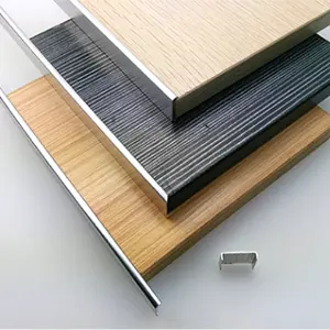 Aluminum T shape edge trim for MDF t shape edge banding metal tile edge tap