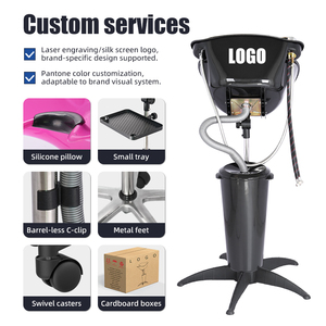 Évier à shampoing portable en plastique profond, personnalisé, directement de l'usine, avec support et réservoir d'eau, pour équipement de salon de coiffure - Product Image 5