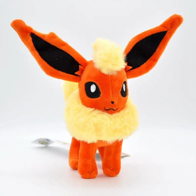 High Quality Cartoon Anime 20CM Various Eevee Plush Doll Fire Water Day Moon Standing Eevees Plush Toys